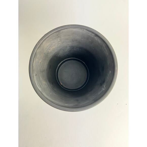 Handcrafted Clay Vintage Vase Rustic Pottery in Matte Grey Made in Germany - Picture 4 of 7